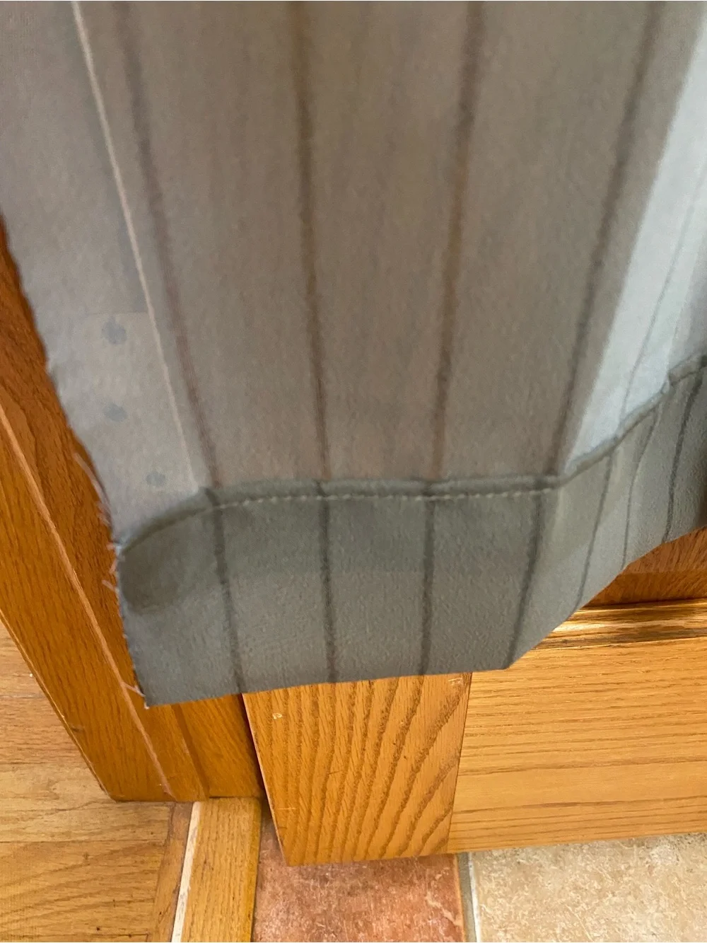 Makenzie Voile Sheer Curtains 4 Panels 54Wx63L Slate Gray Pinstripe Rod Pocket